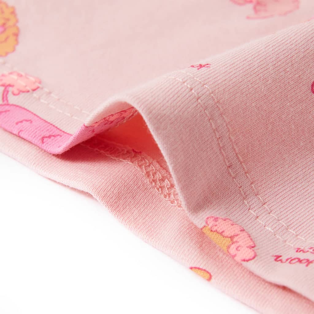 Kinderpyjama Mit Kurzen Ärmeln Hellrosa 128