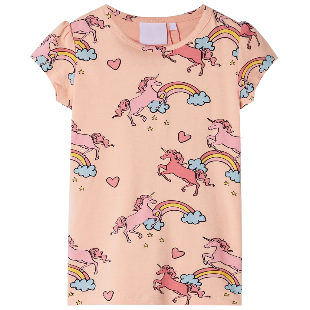 Kinderpyjama Mit Kurzen Ärmeln Hellorange 140