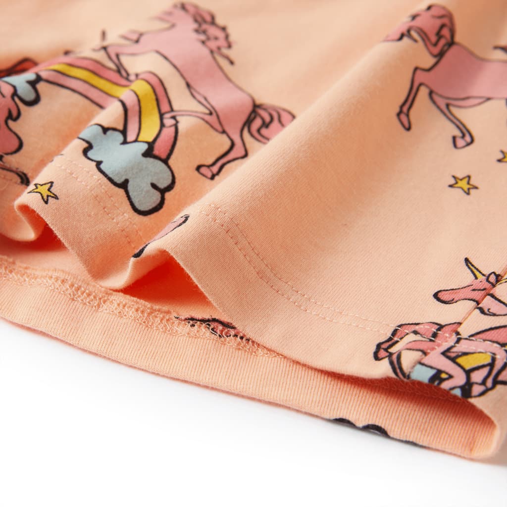 Kinderpyjama Mit Kurzen Ärmeln Hellorange 140