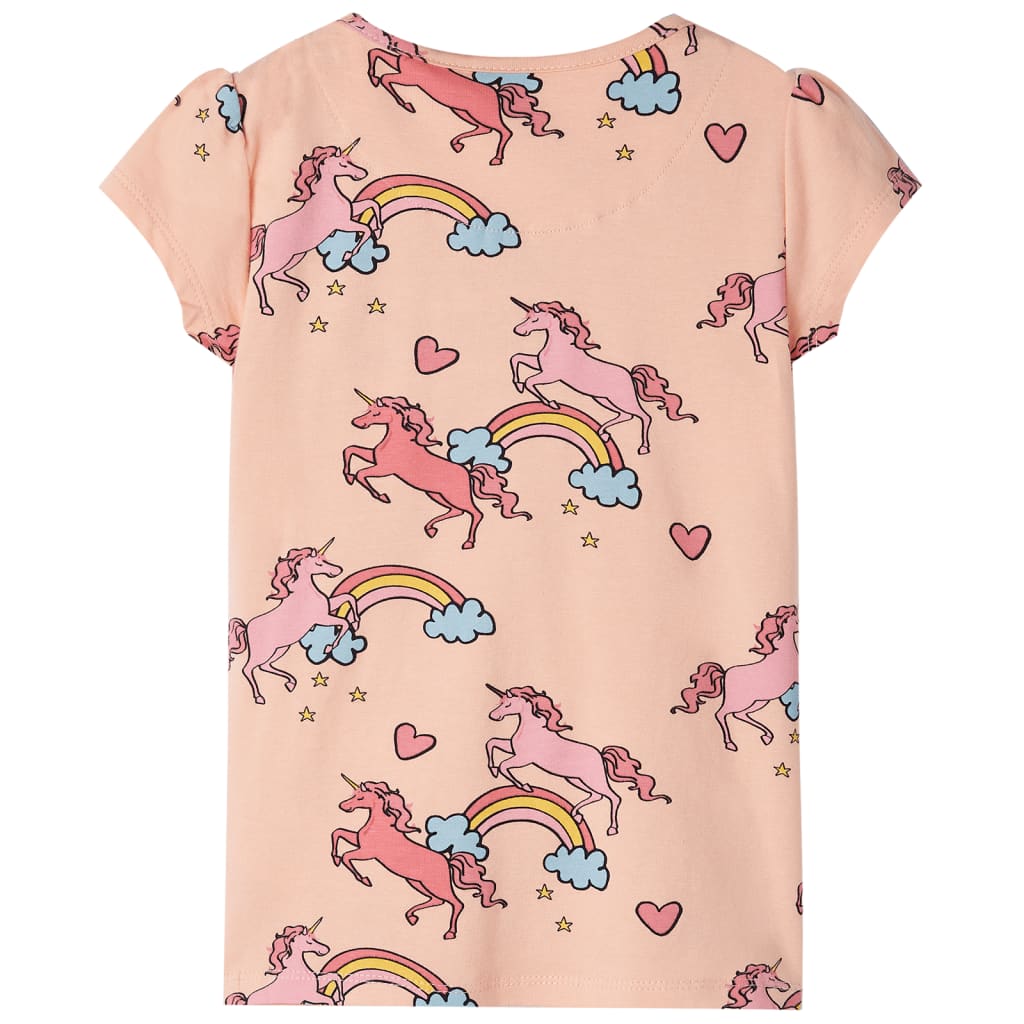 Kinderpyjama Mit Kurzen Ärmeln Hellorange 140