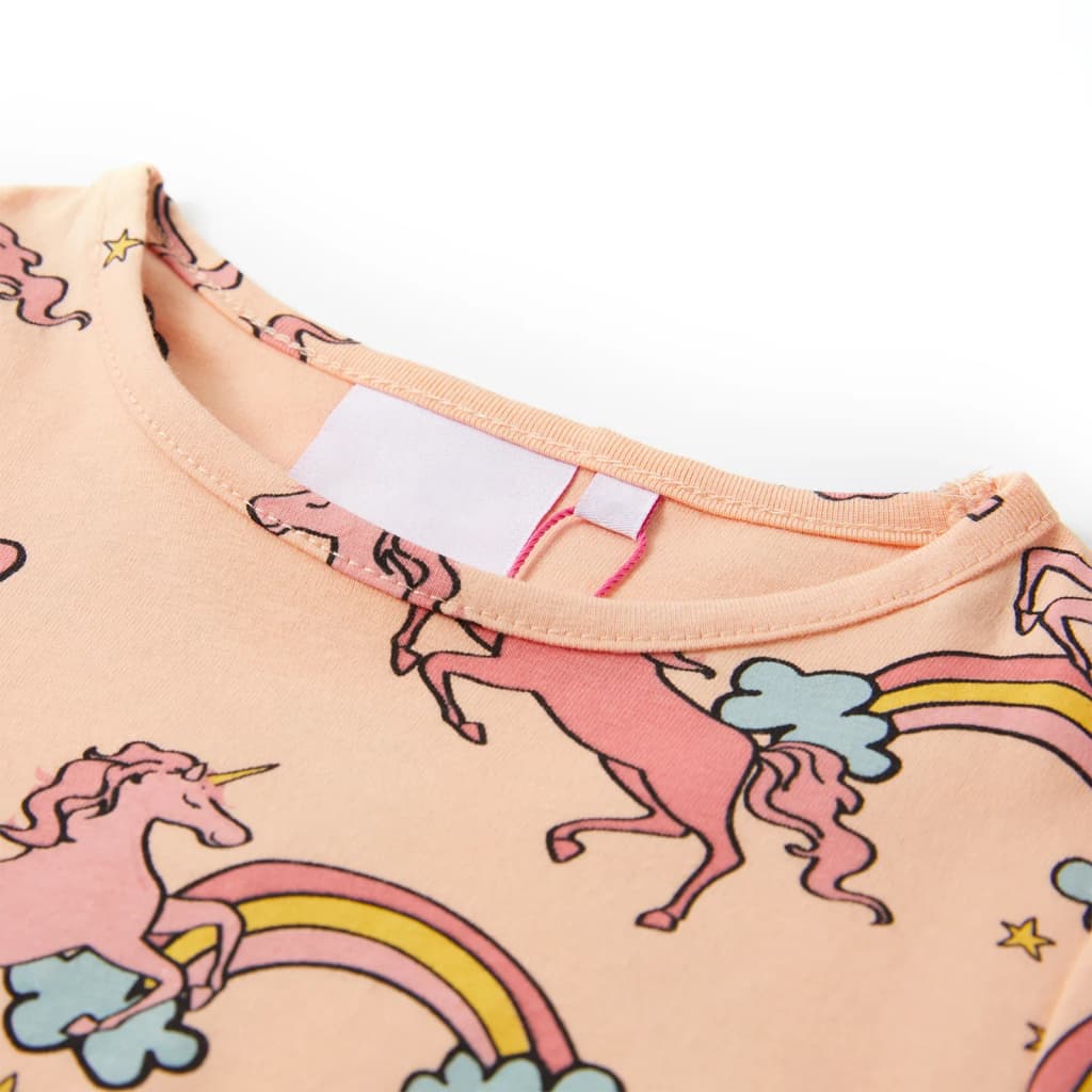 Kinderpyjama Mit Kurzen Ärmeln Hellorange 140