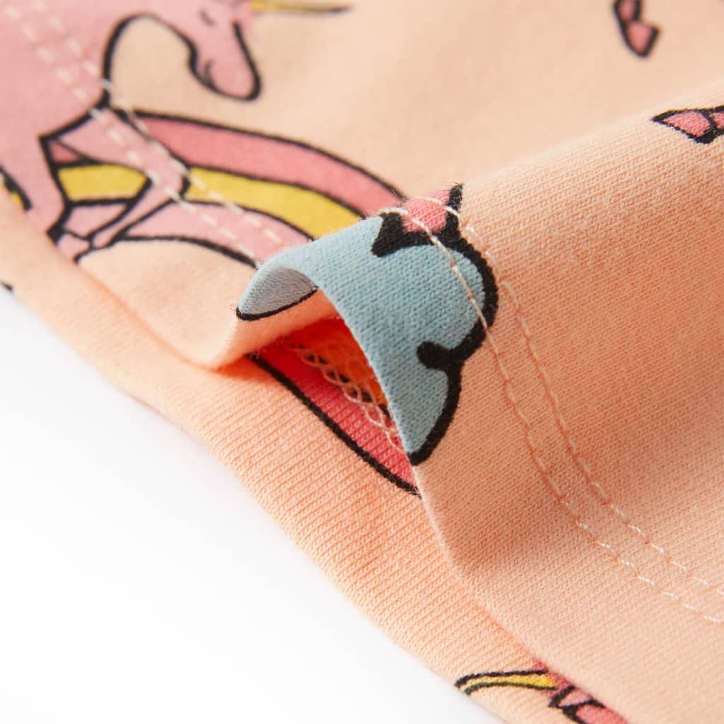 Kinderpyjama Mit Kurzen Ärmeln Hellorange 140