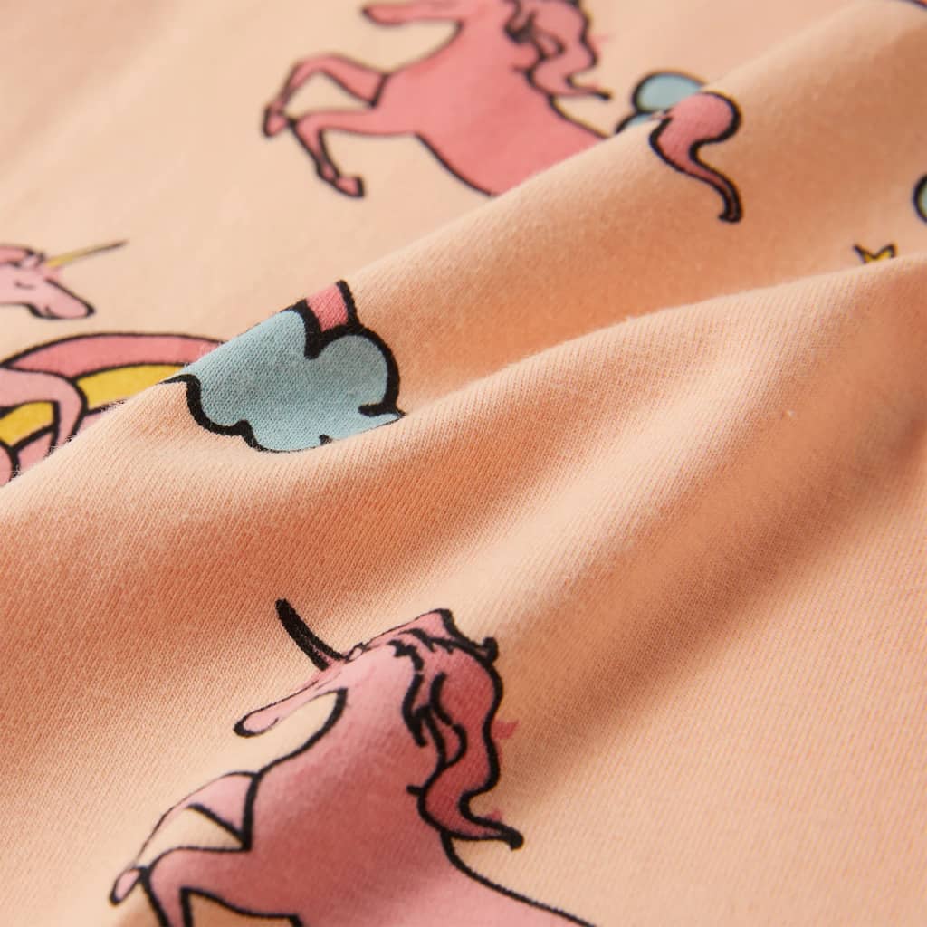 Kinderpyjama Mit Kurzen Ärmeln Hellorange 140
