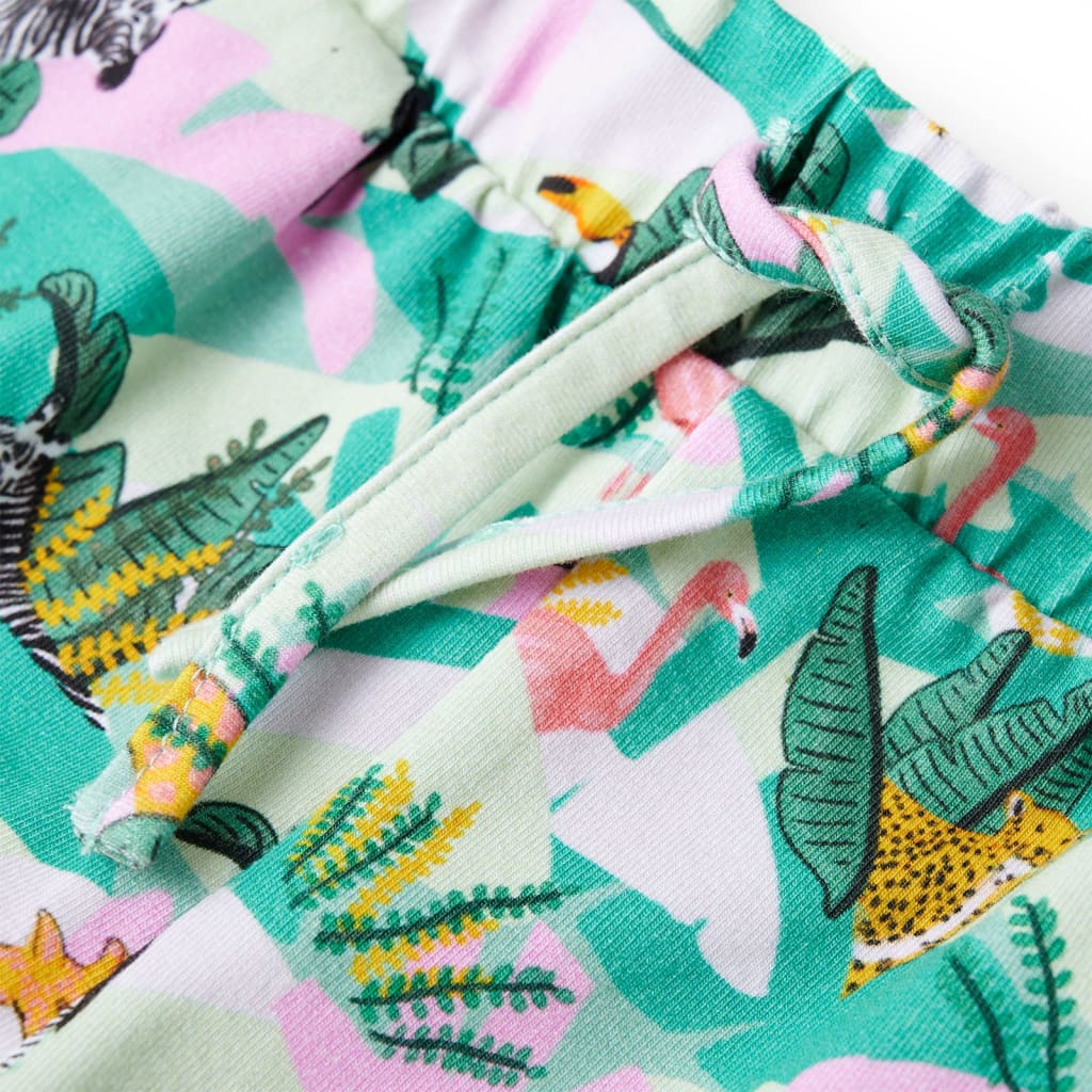Kindershorts Mit Kordelzug Helles Minzgrün 92