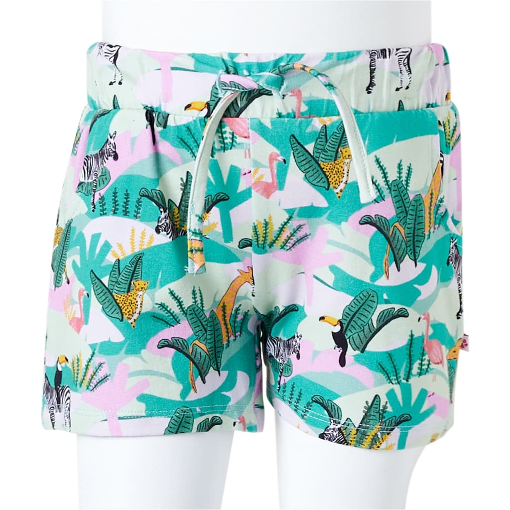 Kindershorts Mit Kordelzug Helles Minzgrün 92