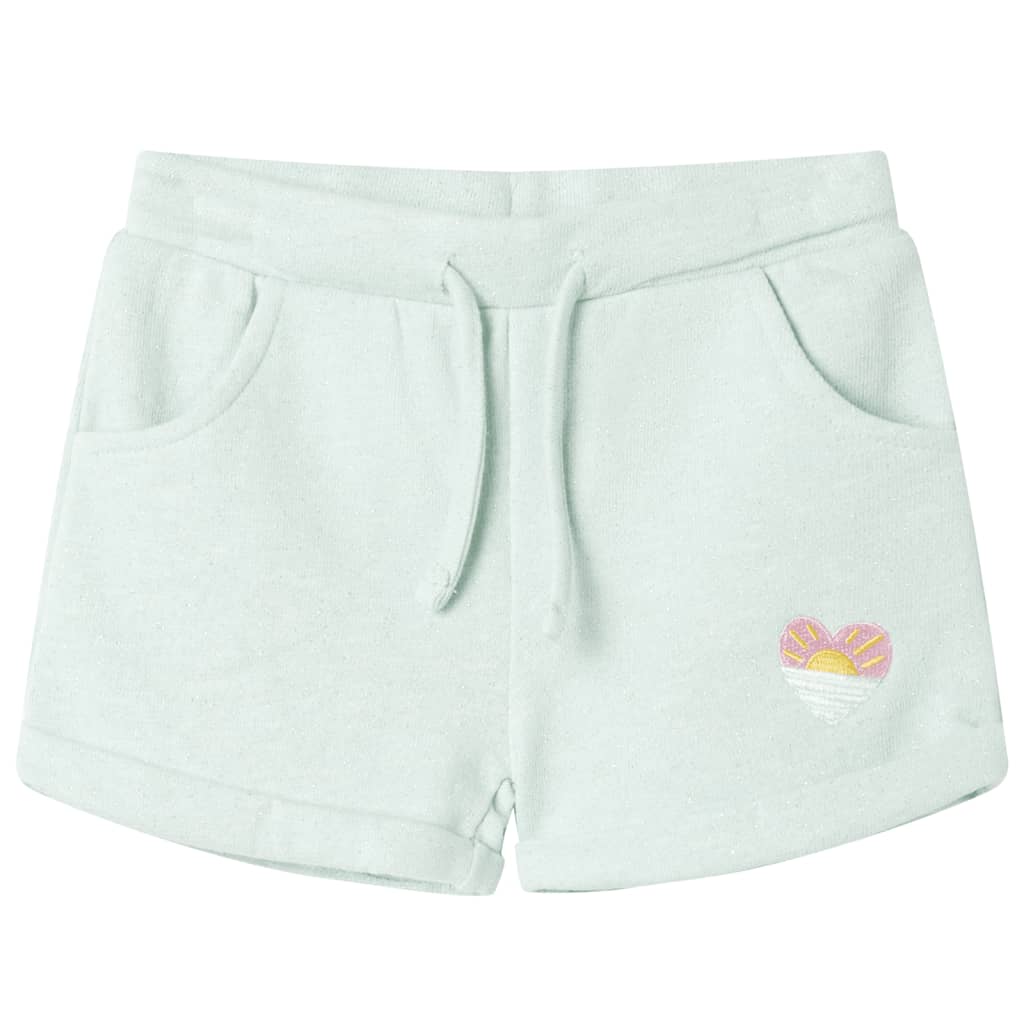 Kindershorts Mit Kordelzug Helles Minzgrün 128