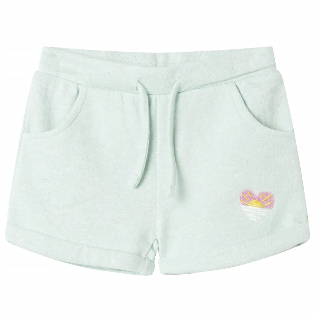 Kindershorts Mit Kordelzug Helles Minzgrün 128
