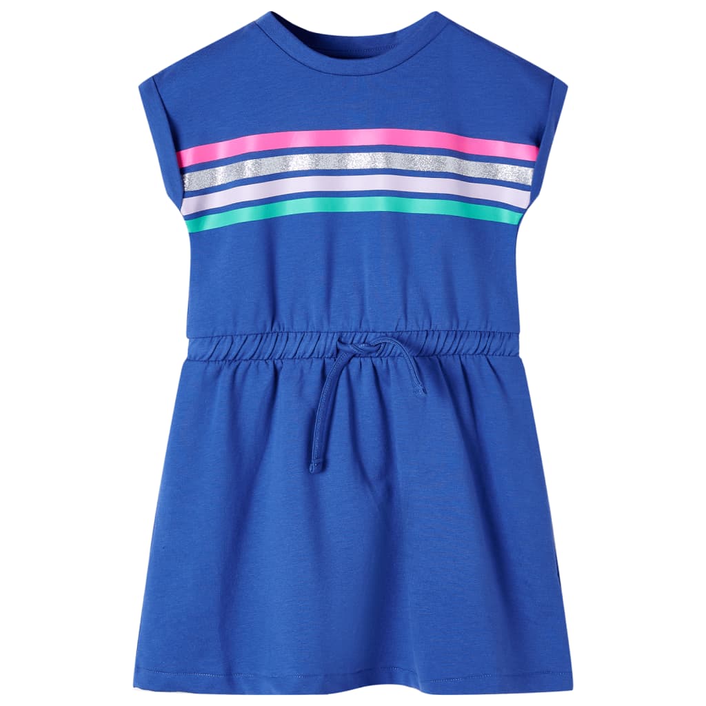 Kinderkleid Mit Kordelzug Kobaltblau 140