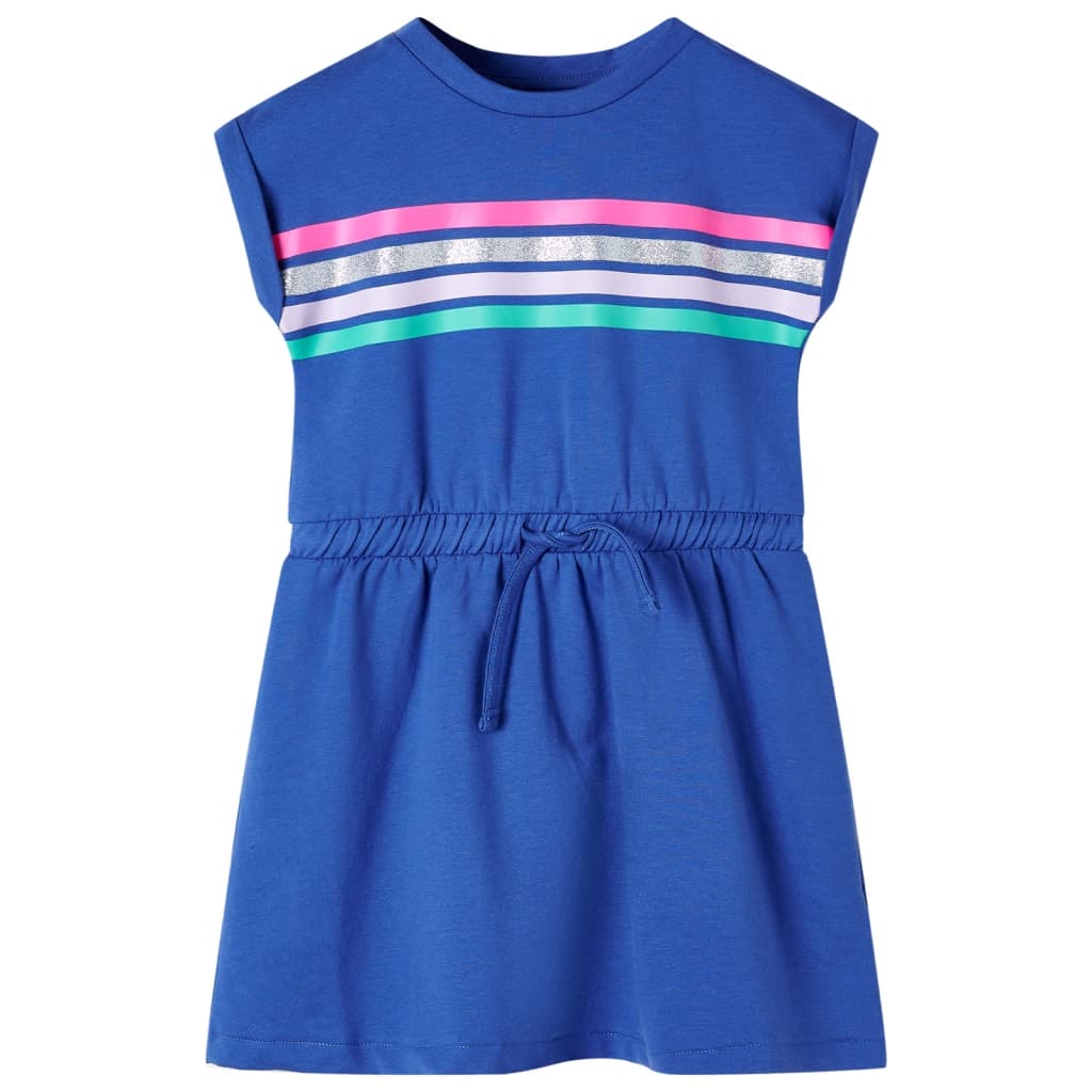 Kinderkleid Mit Kordelzug Kobaltblau 140