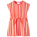 Kinderkleid Mit Kordelzug Rosa Und Rot 128
