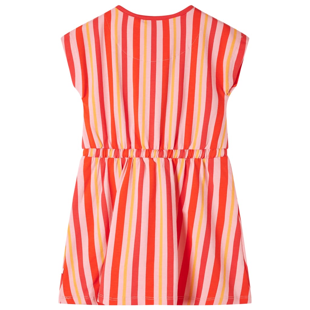 Kinderkleid Mit Kordelzug Rosa Und Rot 128
