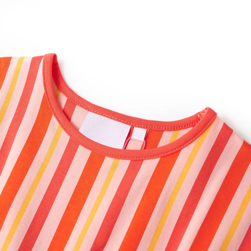 Kinderkleid Mit Kordelzug Rosa Und Rot 128