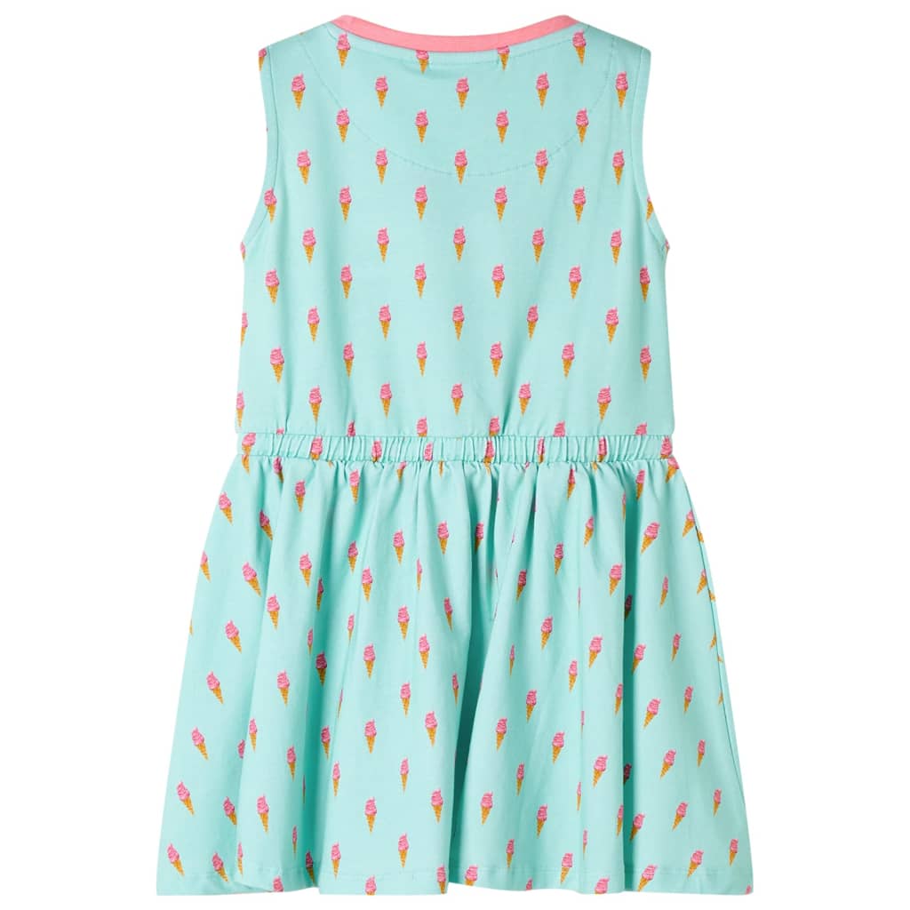 Kinderkleid Mit Kordelzug Helles Minzgrün 140