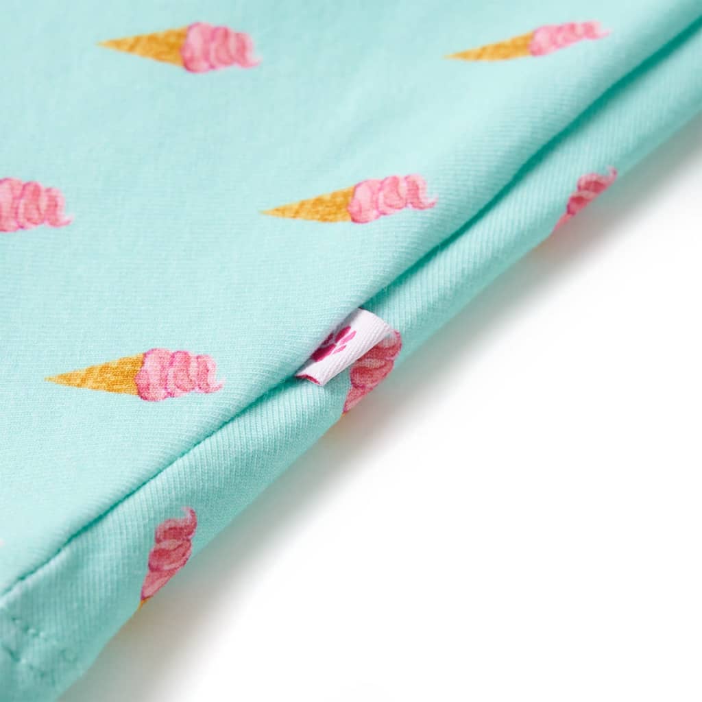 Kinderkleid Mit Kordelzug Helles Minzgrün 140
