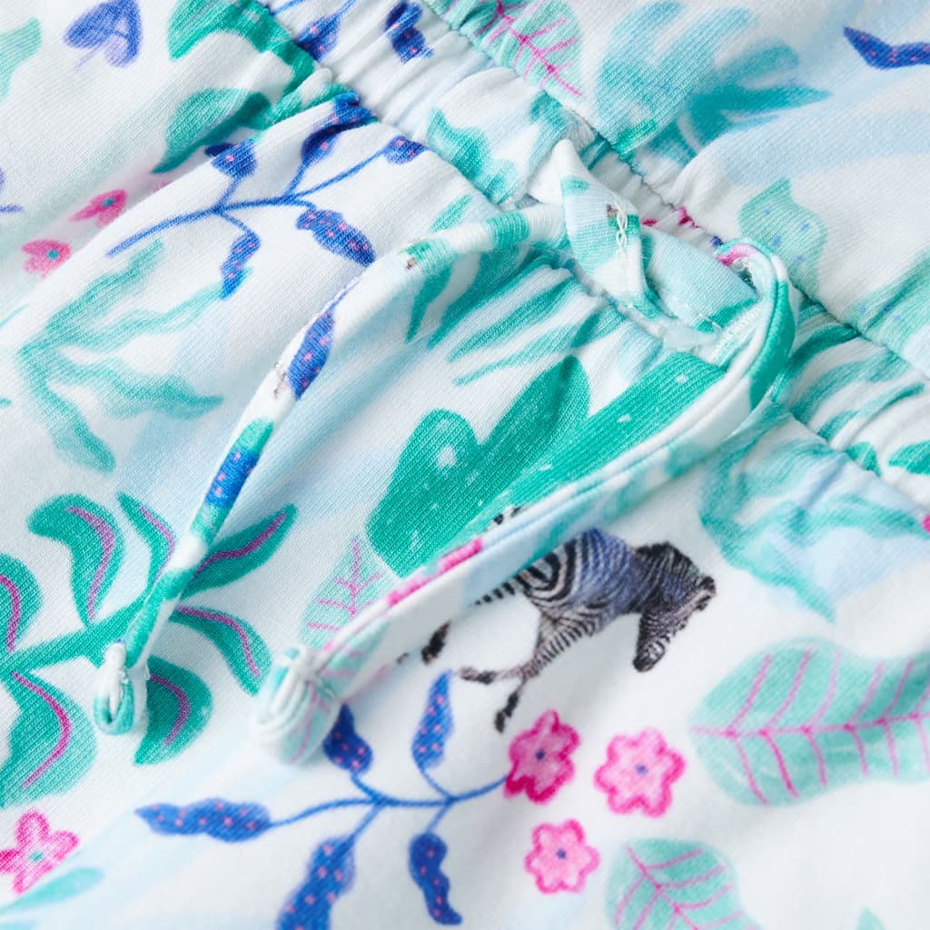 Kinderkleid Ecru Und Dunkles Minzgrün 104