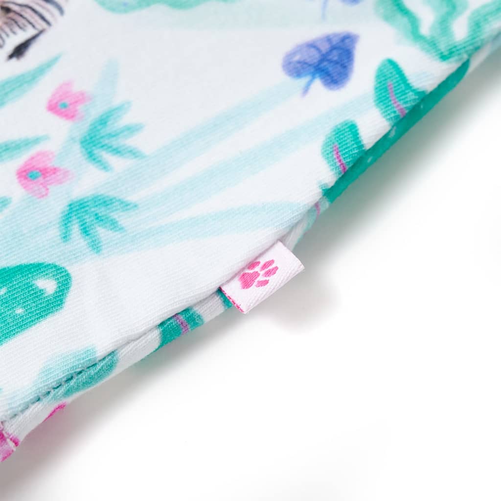 Kinderkleid Ecru Und Dunkles Minzgrün 104