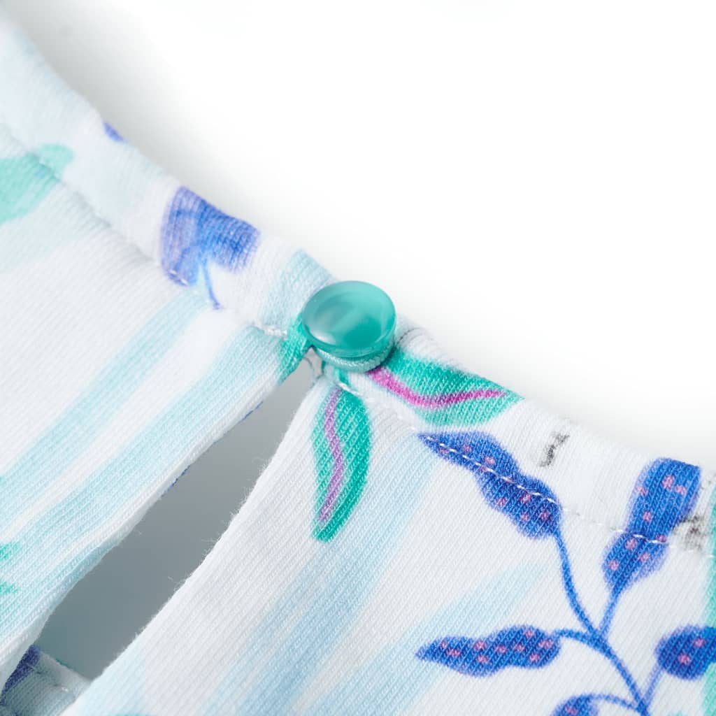 Kinderkleid Ecru Und Dunkles Minzgrün 104