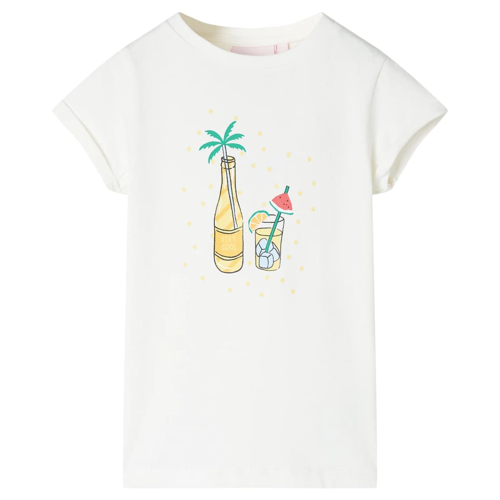 Kinder-T-Shirt Ecru 128