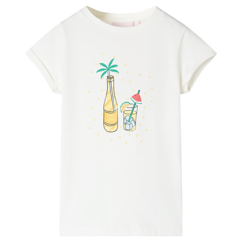 Kinder-T-Shirt Ecru 128