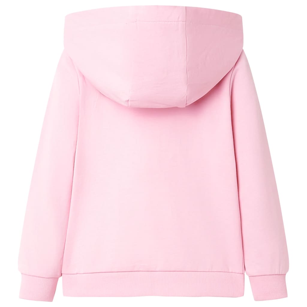 Kinder-Kapuzenpullover Mit Reißverschluss Hellrosa 92