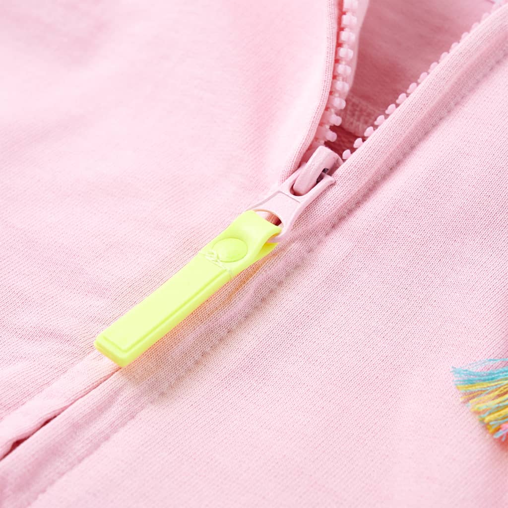 Kinder-Kapuzenpullover Mit Reißverschluss Hellrosa 92