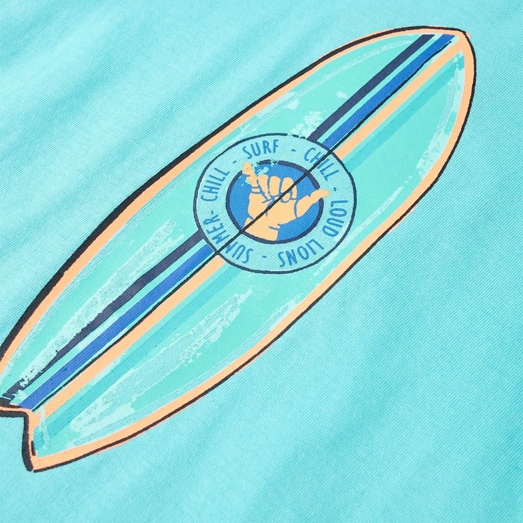 Kinder-Kurzarmshirt Blau 140