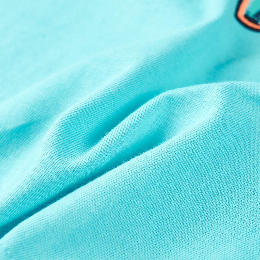 Kinder-Kurzarmshirt Blau 140