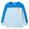 Kinder-Sweatshirt Knallblau Und Hellblau 140