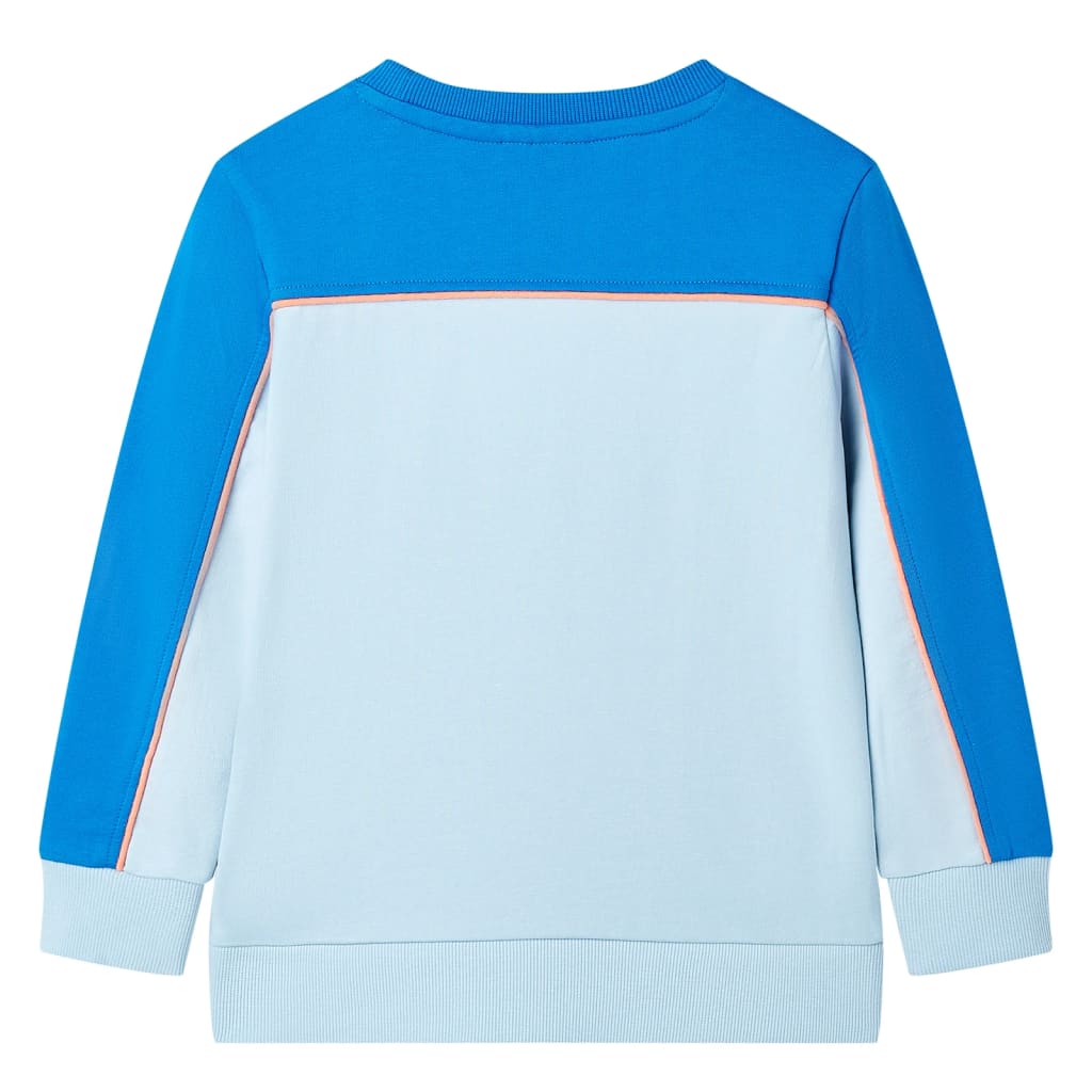 Kinder-Sweatshirt Knallblau Und Hellblau 140