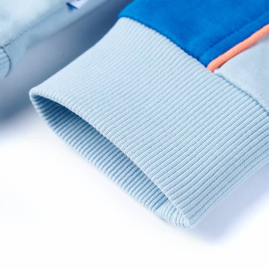 Kinder-Sweatshirt Knallblau Und Hellblau 140