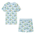 Kinderpyjama Mit Kurzen Ärmeln Hellblau 140