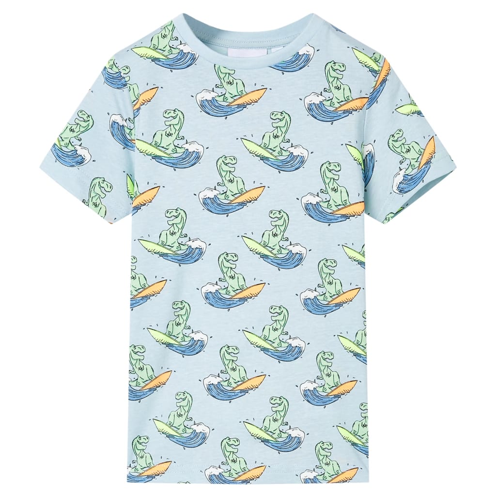 Kinderpyjama Mit Kurzen Ärmeln Hellblau 140