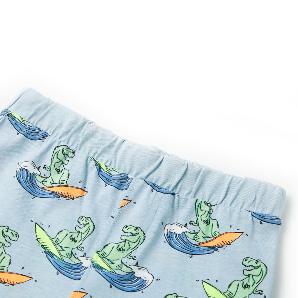 Kinderpyjama Mit Kurzen Ärmeln Hellblau 140