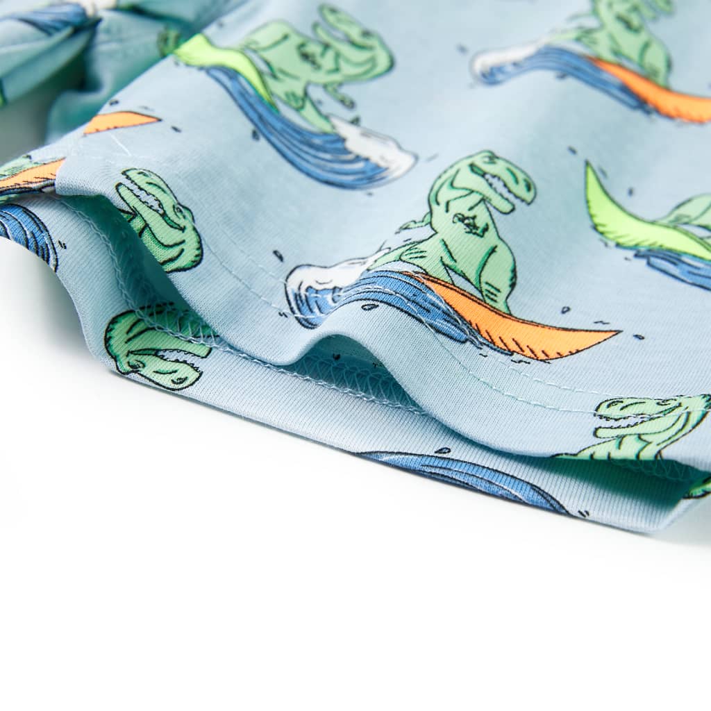 Kinderpyjama Mit Kurzen Ärmeln Hellblau 140