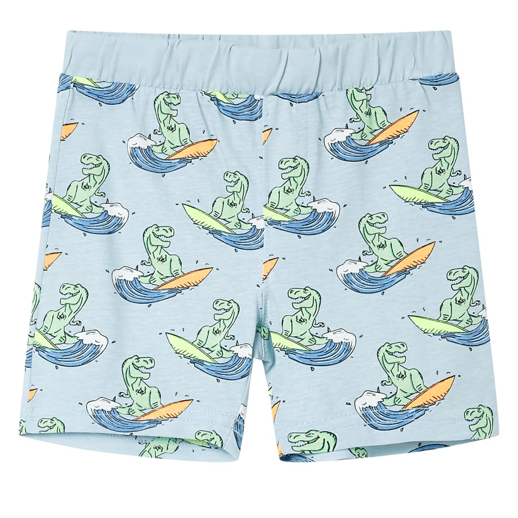 Kinderpyjama Mit Kurzen Ärmeln Hellblau 140