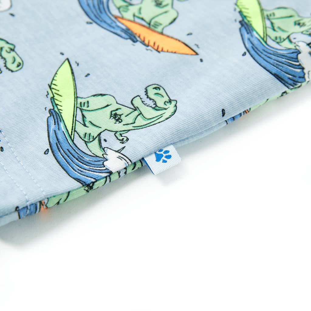 Kinderpyjama Mit Kurzen Ärmeln Hellblau 140