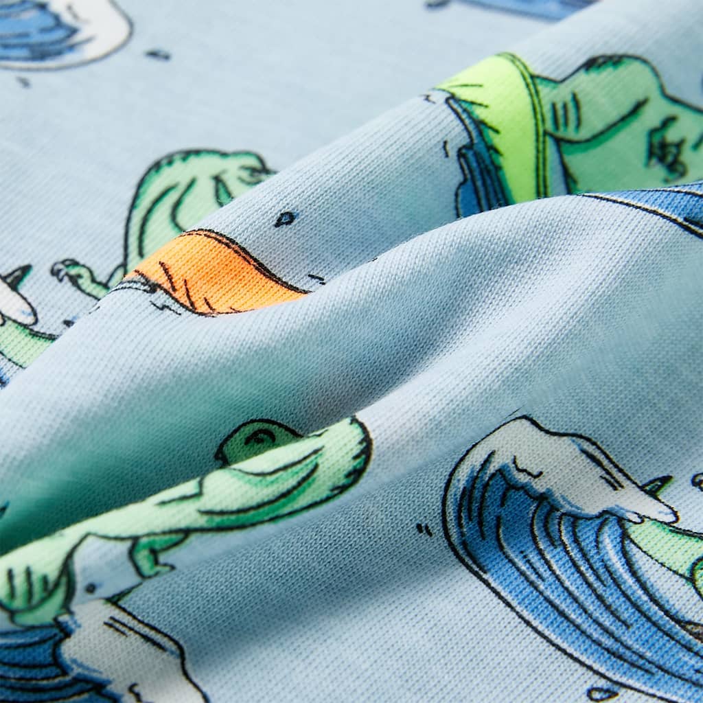 Kinderpyjama Mit Kurzen Ärmeln Hellblau 140