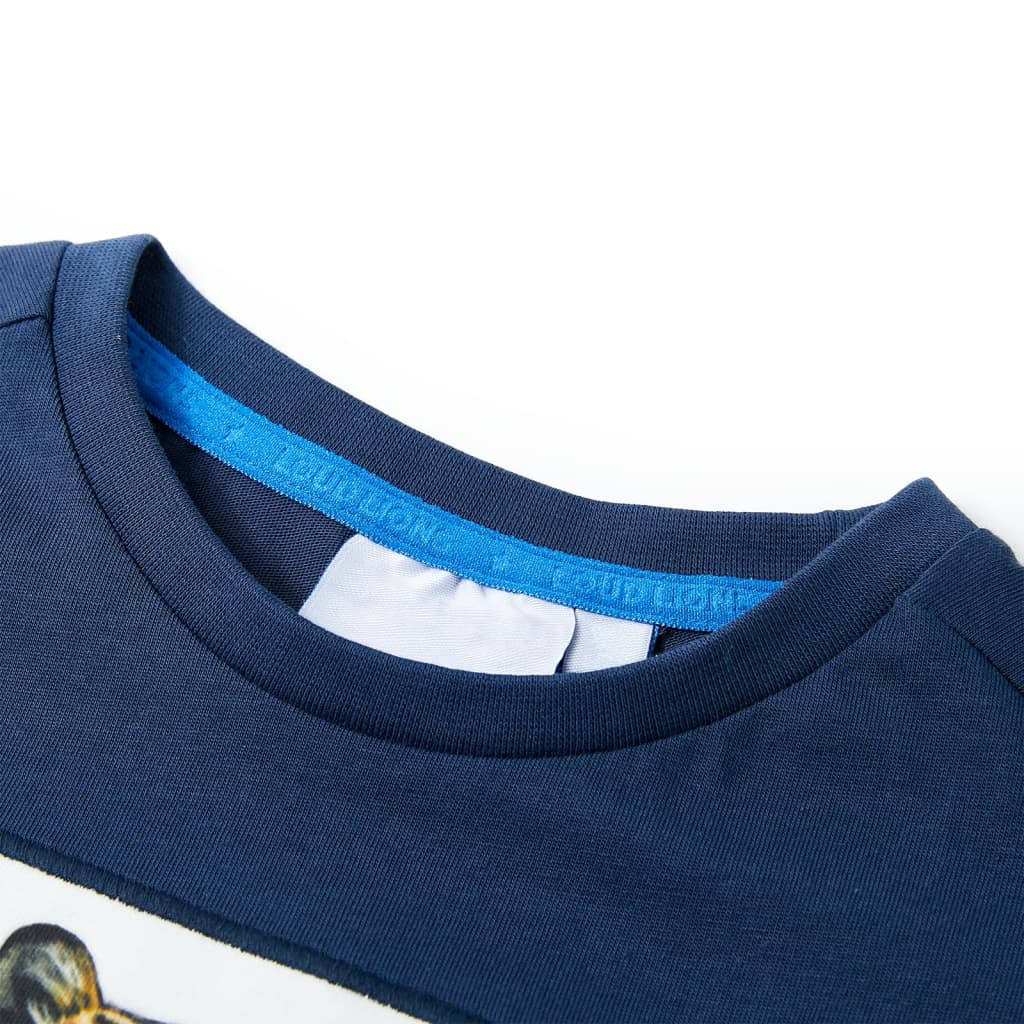 Kinder-Kurzarmshirt Dunkel 128