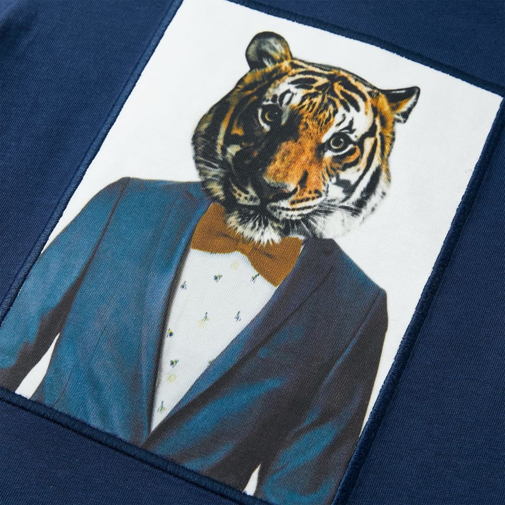 Kinder-Kurzarmshirt Dunkel 128