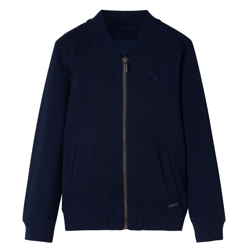 Kinder-Sweatshirt Mit Reißverschluss Marineblau 92