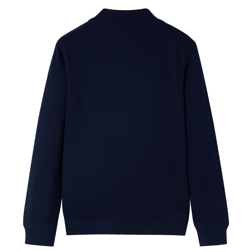 Kinder-Sweatshirt Mit Reißverschluss Marineblau 92