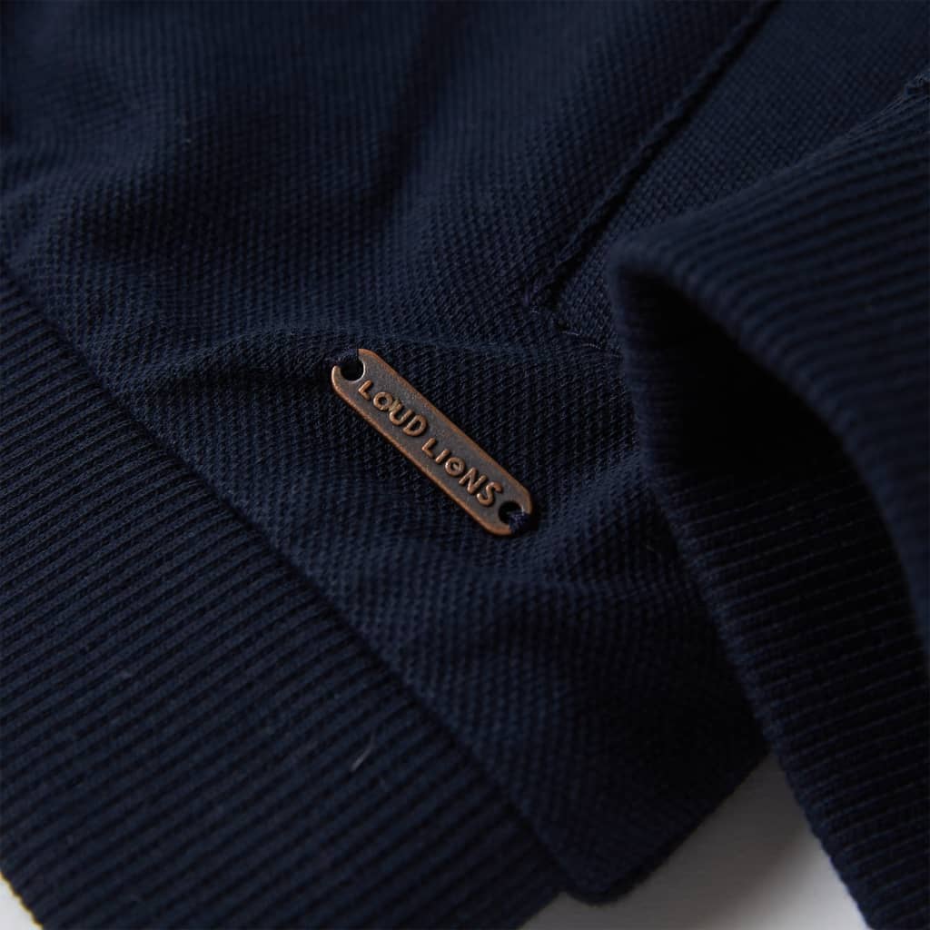Kinder-Sweatshirt Mit Reißverschluss Marineblau 92