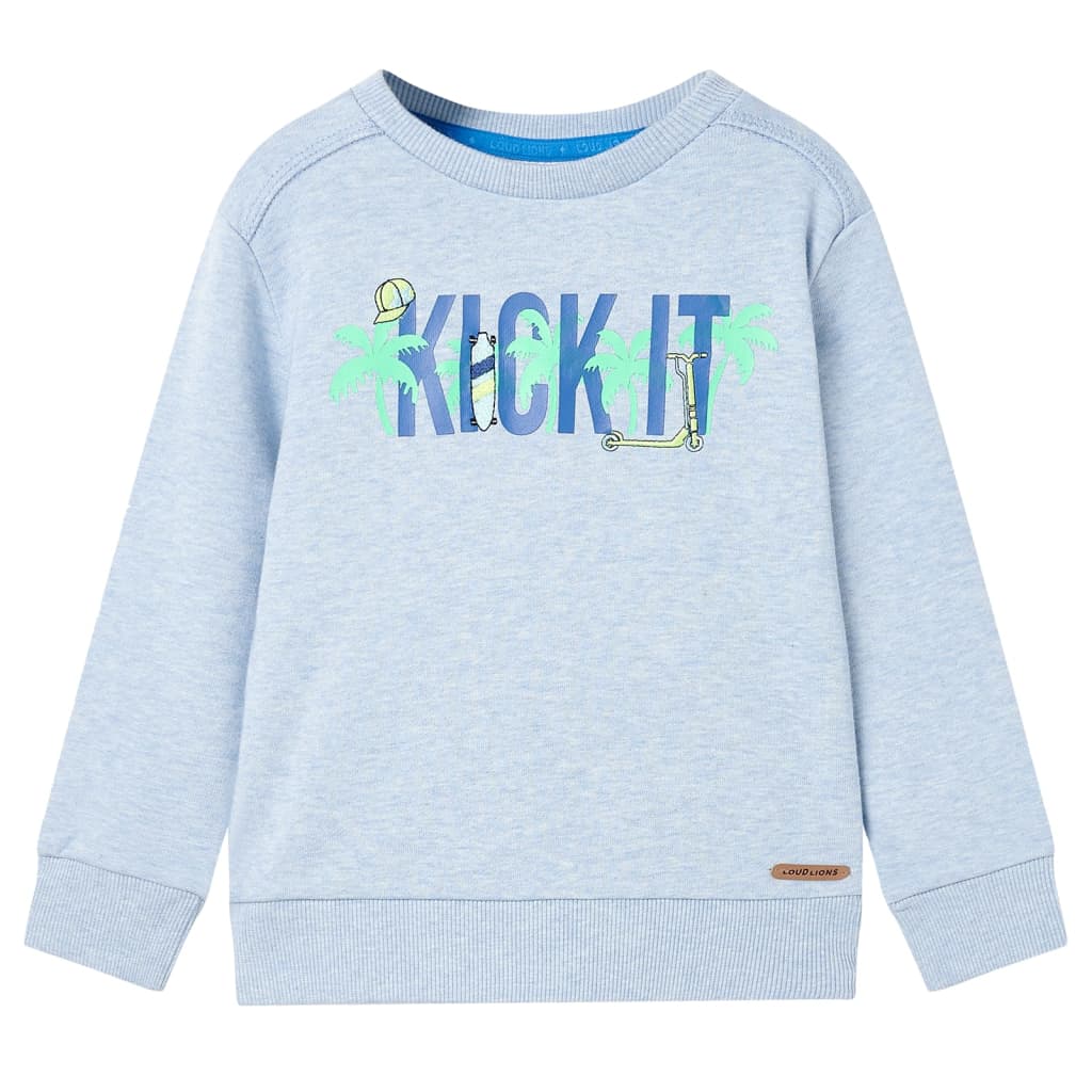 Kinder-Sweatshirt Hell Melange 128