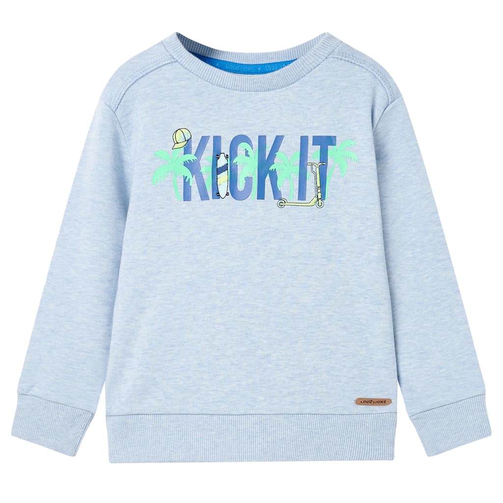 Kinder-Sweatshirt Hell Melange 128