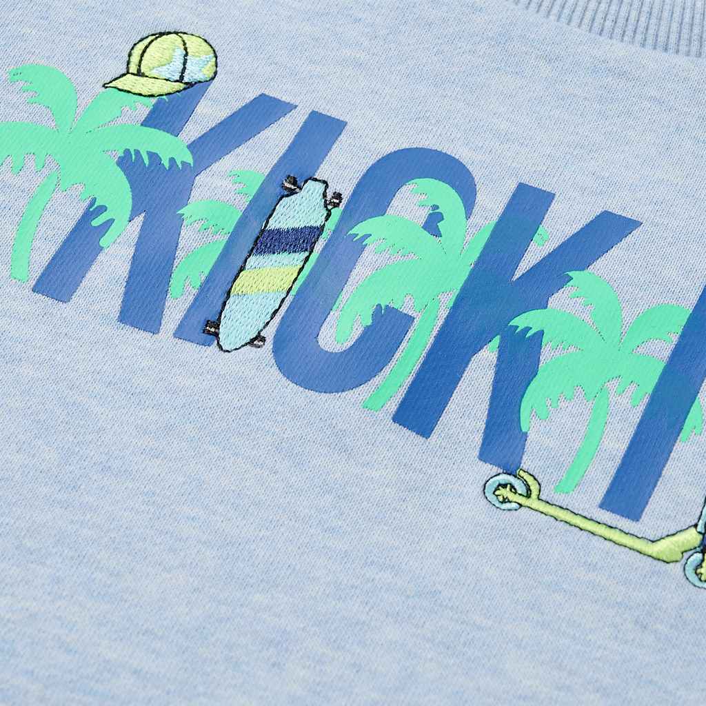 Kinder-Sweatshirt Hell Melange 128
