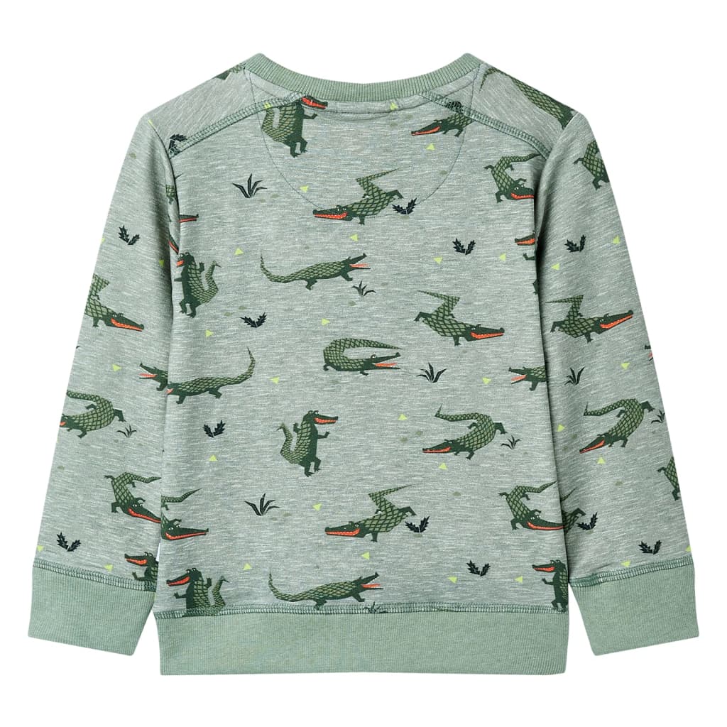 Kinder-Sweatshirt Hellkhaki Melange 140
