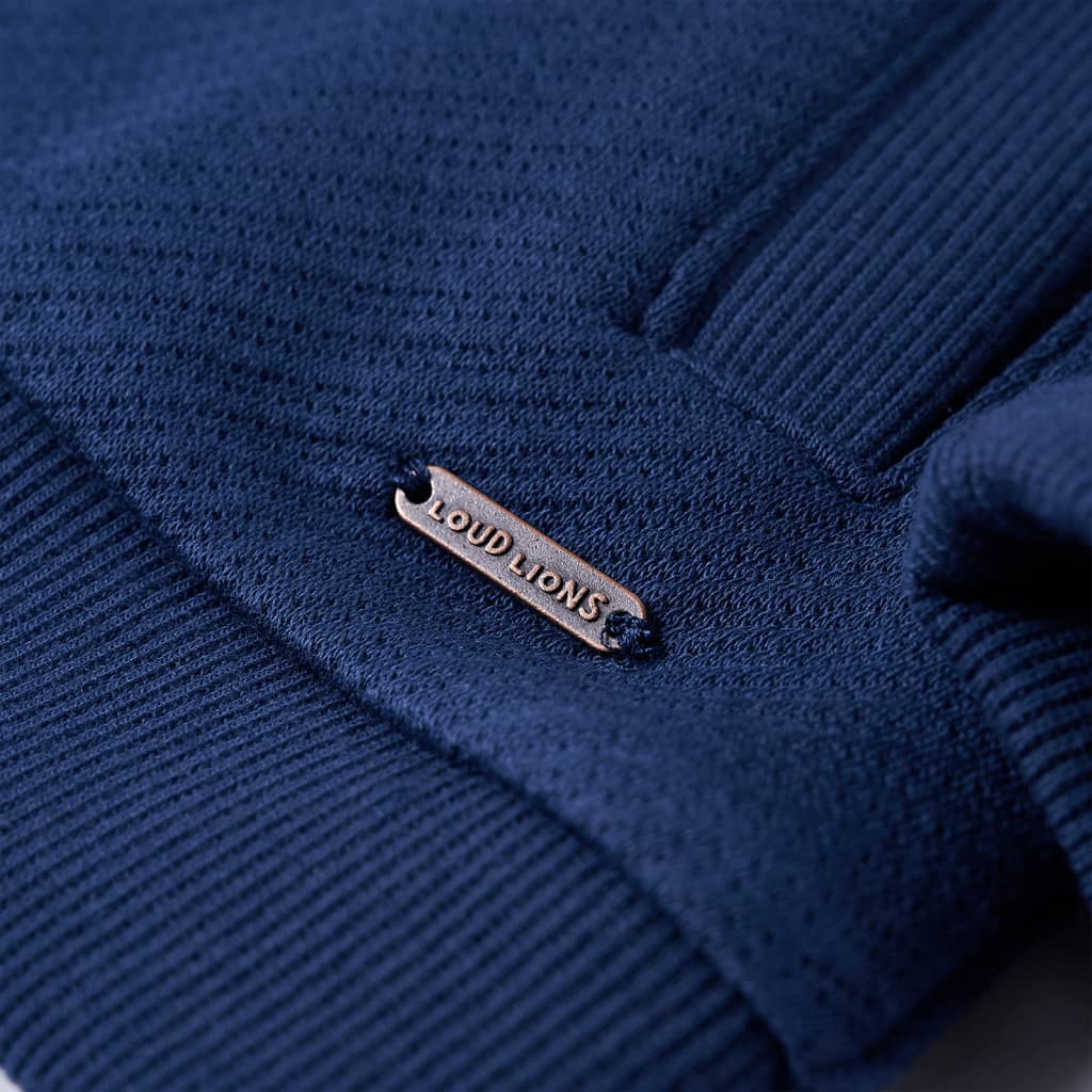 Kinder-Sweatshirt Mit Reißverschluss Marineblau 92