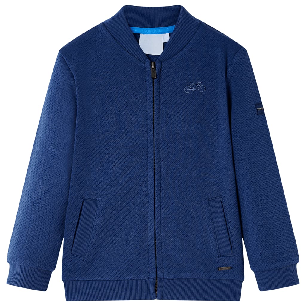 Kinder-Sweatshirt Mit Reißverschluss Marineblau 92