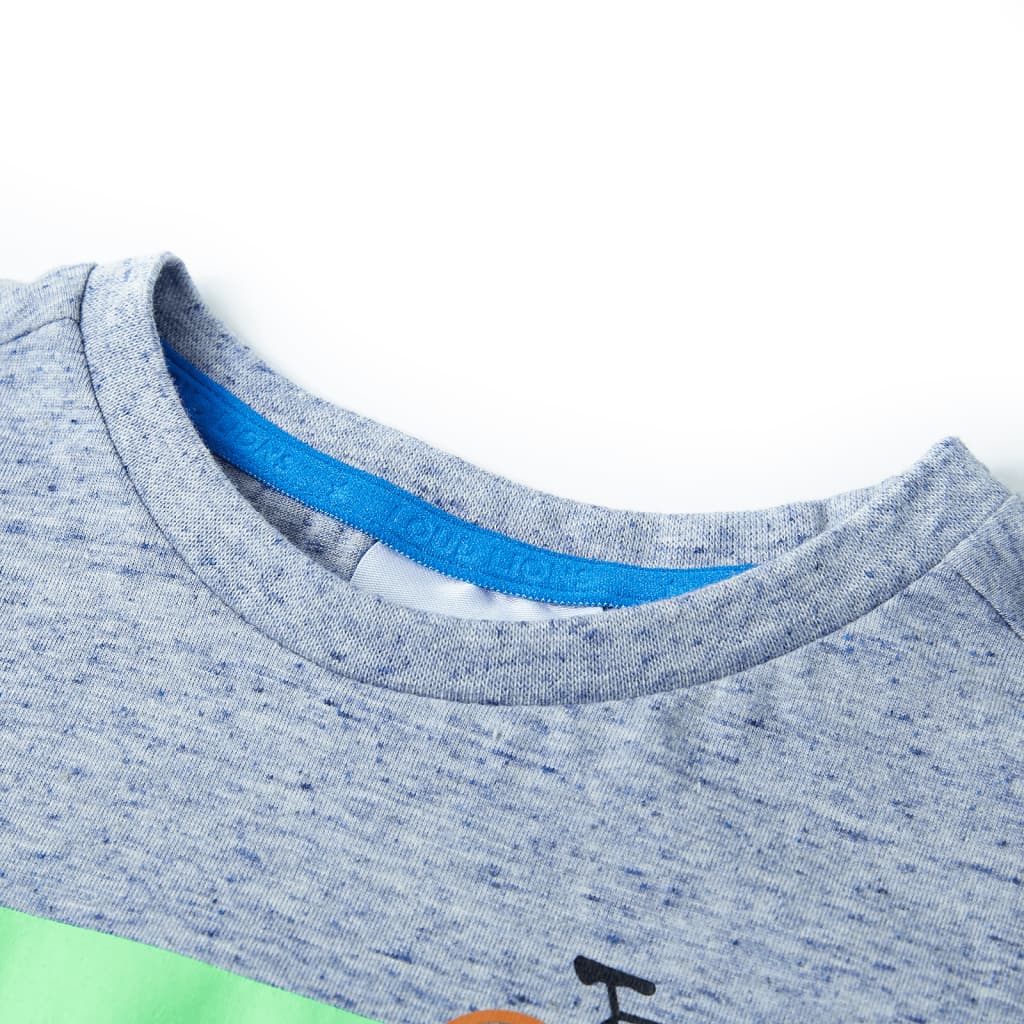 Kinder-Kurzarmshirt Melange 128