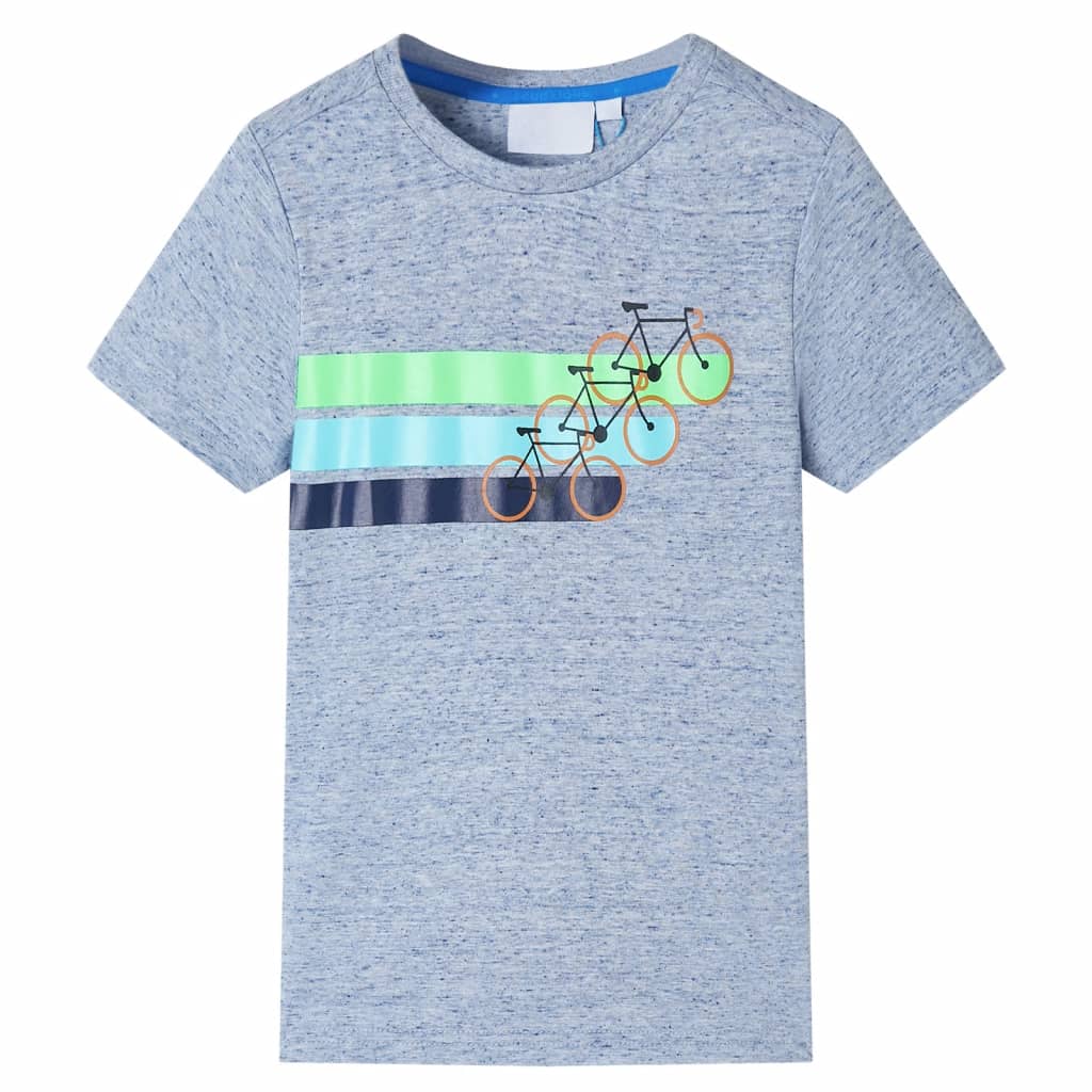 Kinder-Kurzarmshirt Melange 128